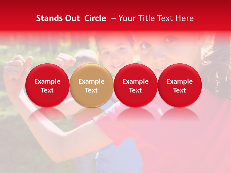 A Group Of Children Posing For A Picture PowerPoint Template