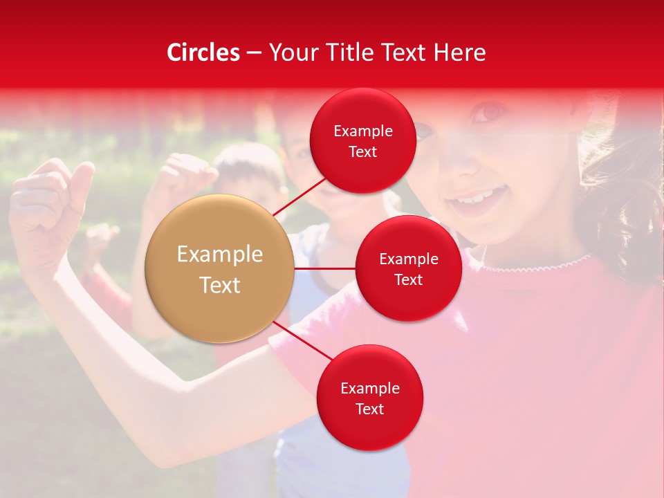 A Group Of Children Posing For A Picture PowerPoint Template