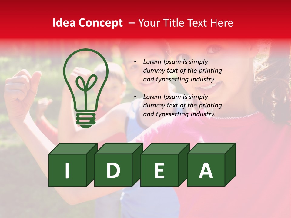 A Group Of Children Posing For A Picture PowerPoint Template