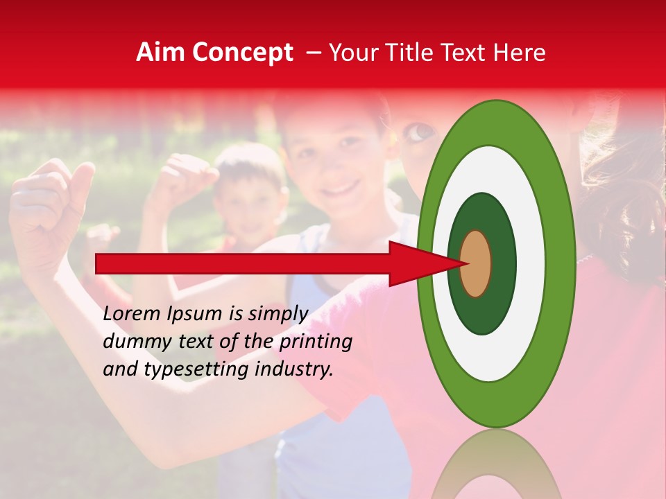 A Group Of Children Posing For A Picture PowerPoint Template