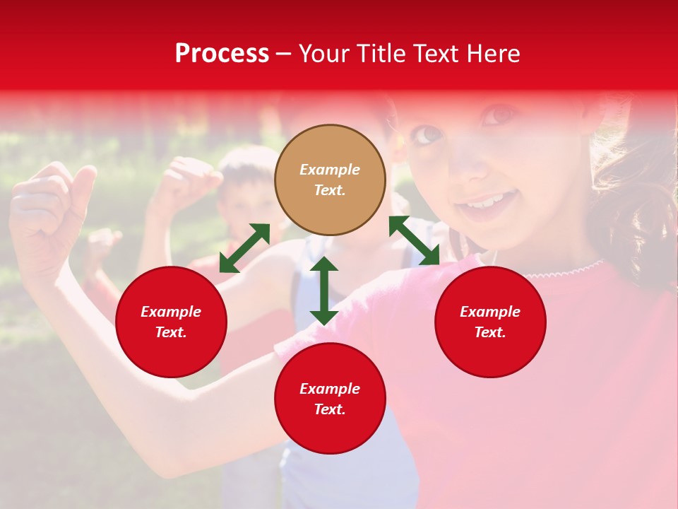 A Group Of Children Posing For A Picture PowerPoint Template