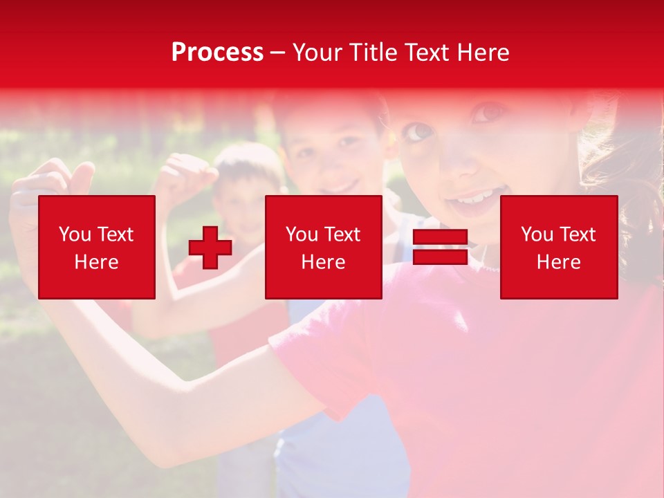 A Group Of Children Posing For A Picture PowerPoint Template