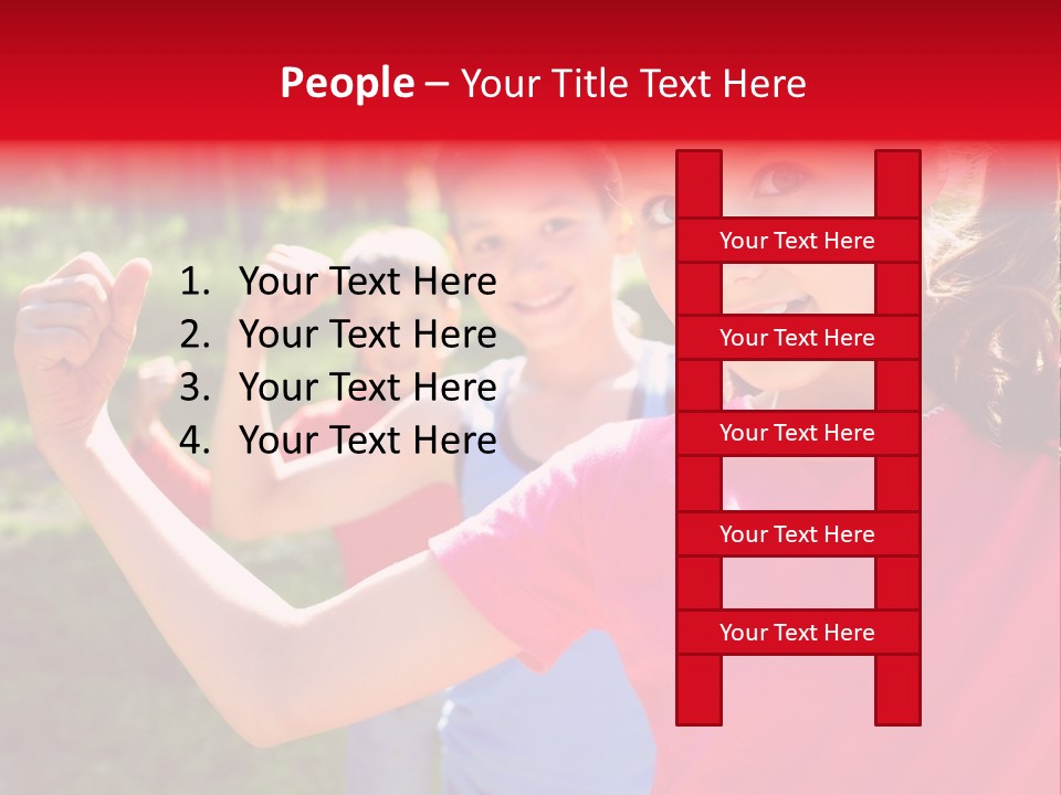 A Group Of Children Posing For A Picture PowerPoint Template