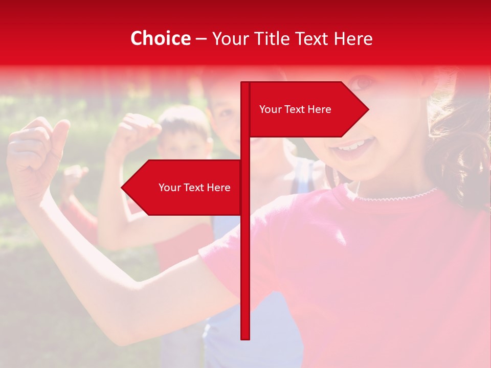 A Group Of Children Posing For A Picture PowerPoint Template