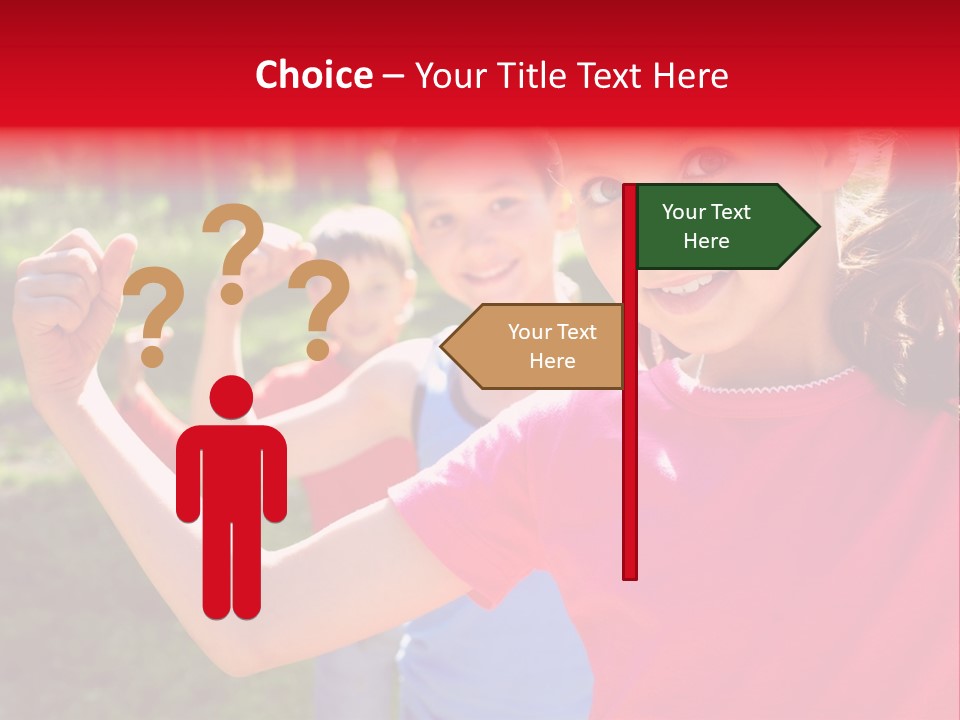 A Group Of Children Posing For A Picture PowerPoint Template