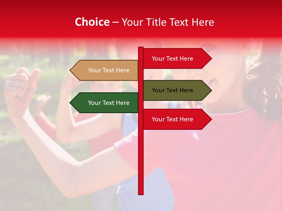 A Group Of Children Posing For A Picture PowerPoint Template