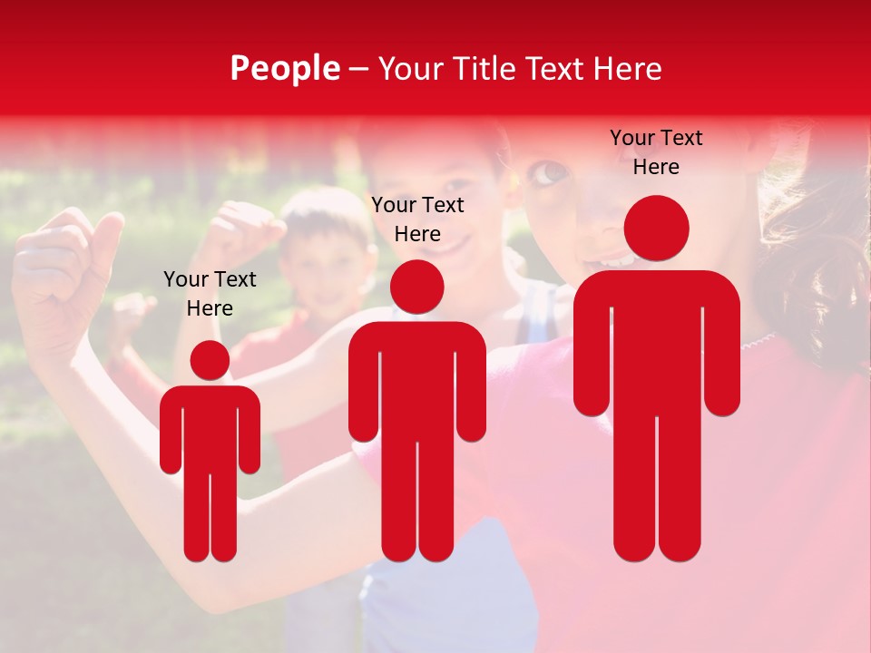 A Group Of Children Posing For A Picture PowerPoint Template