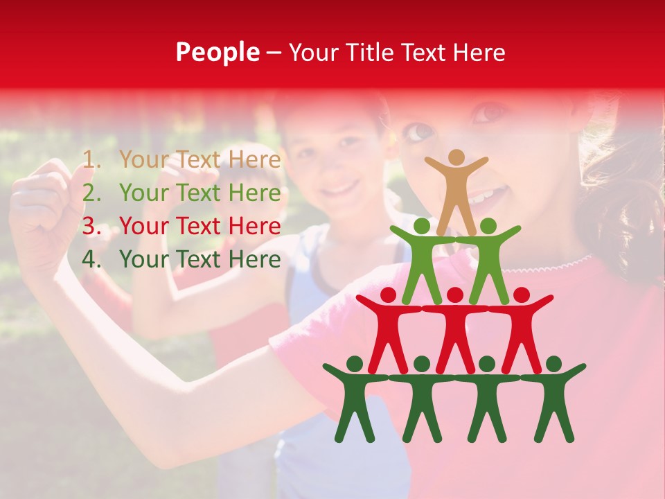 A Group Of Children Posing For A Picture PowerPoint Template