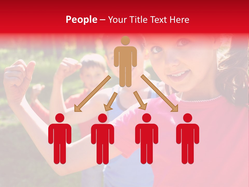A Group Of Children Posing For A Picture PowerPoint Template
