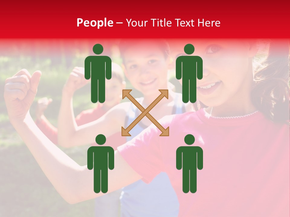 A Group Of Children Posing For A Picture PowerPoint Template