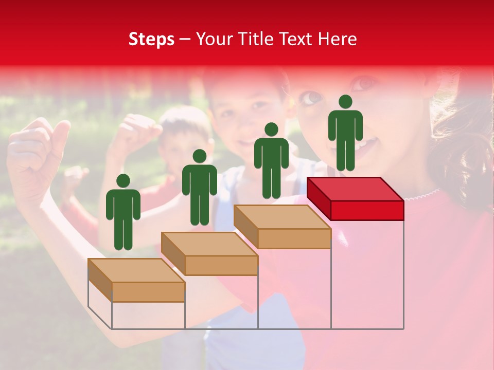 A Group Of Children Posing For A Picture PowerPoint Template