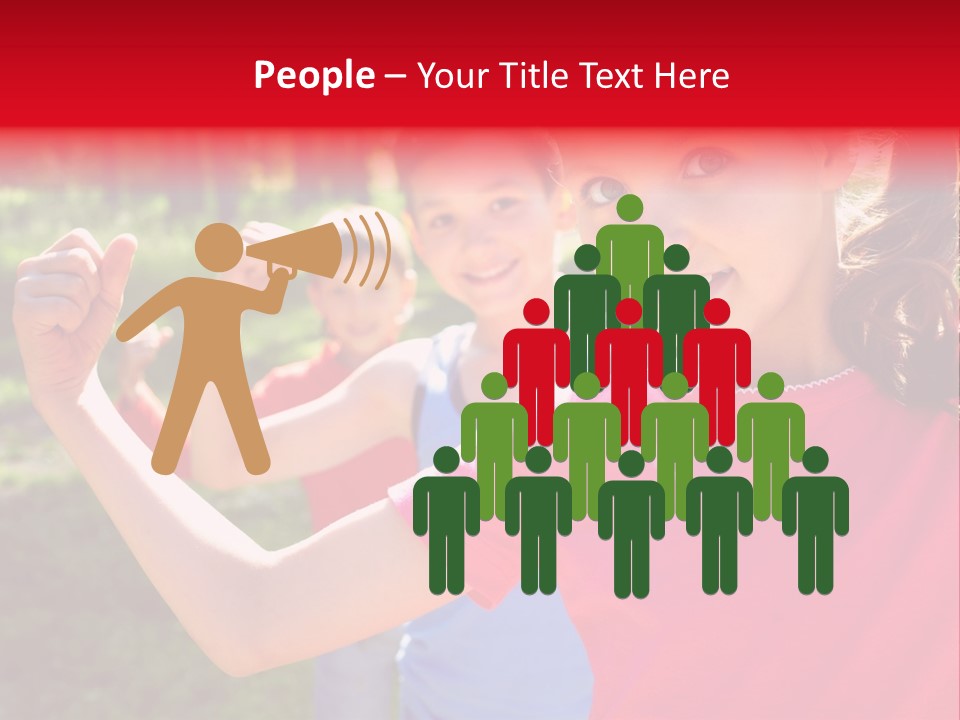 A Group Of Children Posing For A Picture PowerPoint Template