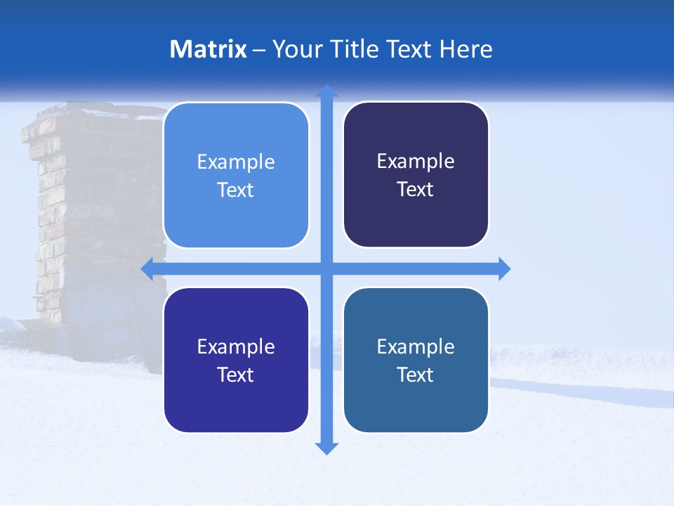 A Brick Chimney In The Snow With A Blue Sky In The Background PowerPoint Template