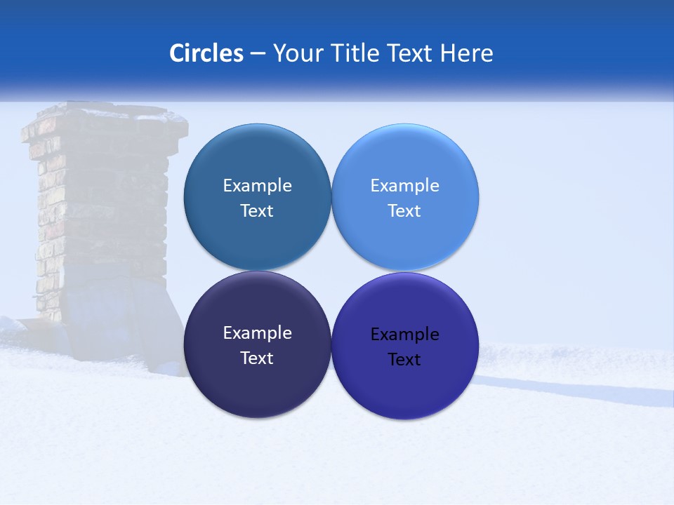 A Brick Chimney In The Snow With A Blue Sky In The Background PowerPoint Template