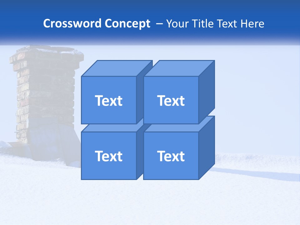 A Brick Chimney In The Snow With A Blue Sky In The Background PowerPoint Template