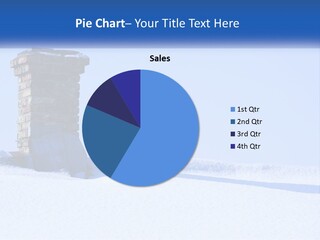 A Brick Chimney In The Snow With A Blue Sky In The Background PowerPoint Template