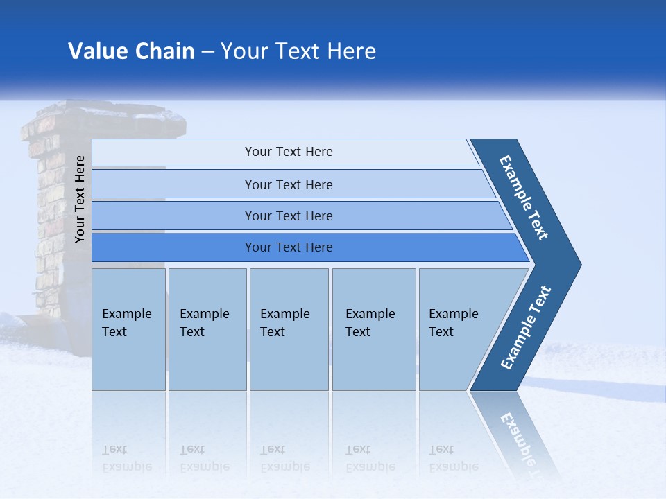 A Brick Chimney In The Snow With A Blue Sky In The Background PowerPoint Template