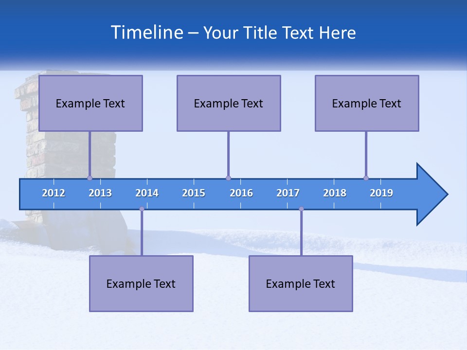 A Brick Chimney In The Snow With A Blue Sky In The Background PowerPoint Template