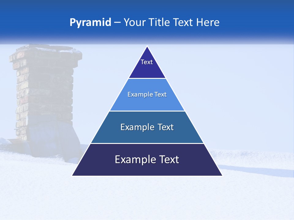 A Brick Chimney In The Snow With A Blue Sky In The Background PowerPoint Template