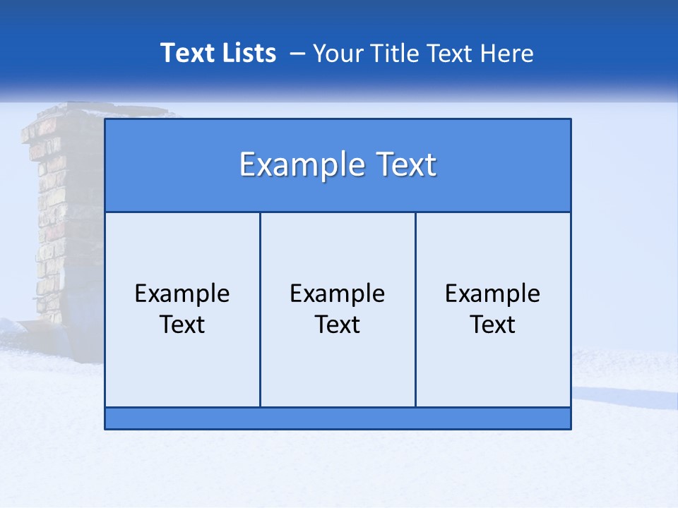 A Brick Chimney In The Snow With A Blue Sky In The Background PowerPoint Template