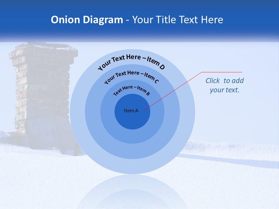 A Brick Chimney In The Snow With A Blue Sky In The Background PowerPoint Template