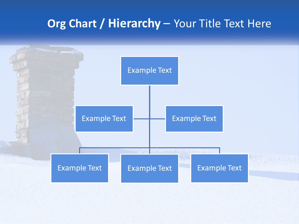 A Brick Chimney In The Snow With A Blue Sky In The Background PowerPoint Template