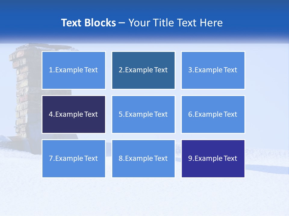 A Brick Chimney In The Snow With A Blue Sky In The Background PowerPoint Template