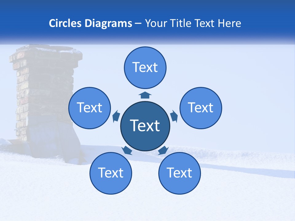 A Brick Chimney In The Snow With A Blue Sky In The Background PowerPoint Template