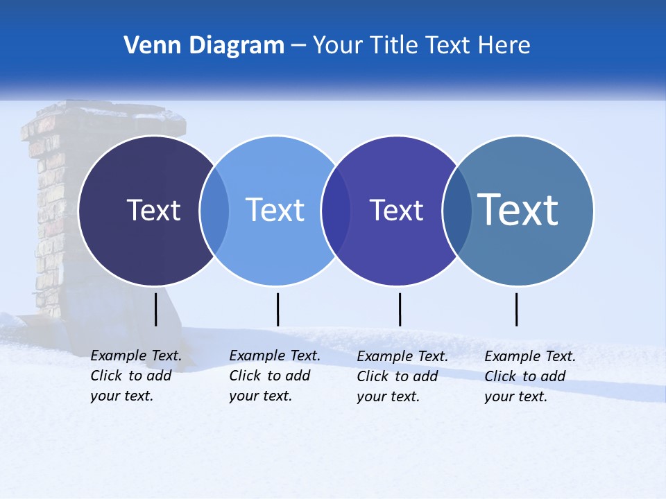 A Brick Chimney In The Snow With A Blue Sky In The Background PowerPoint Template