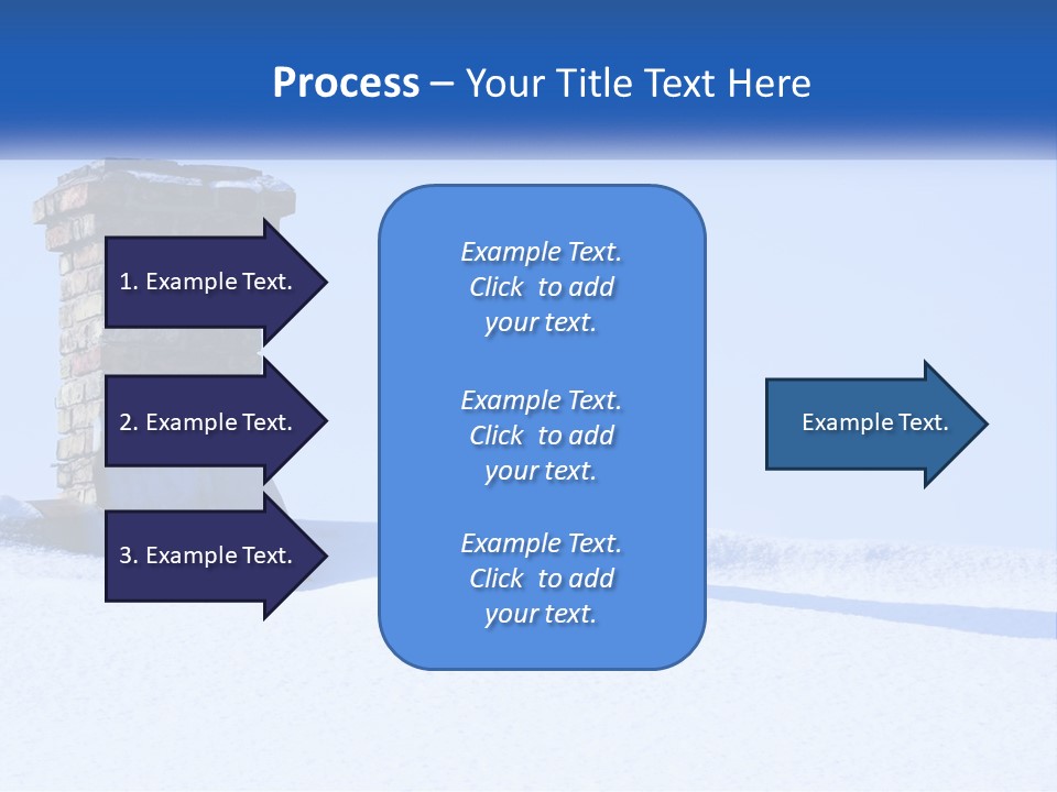 A Brick Chimney In The Snow With A Blue Sky In The Background PowerPoint Template