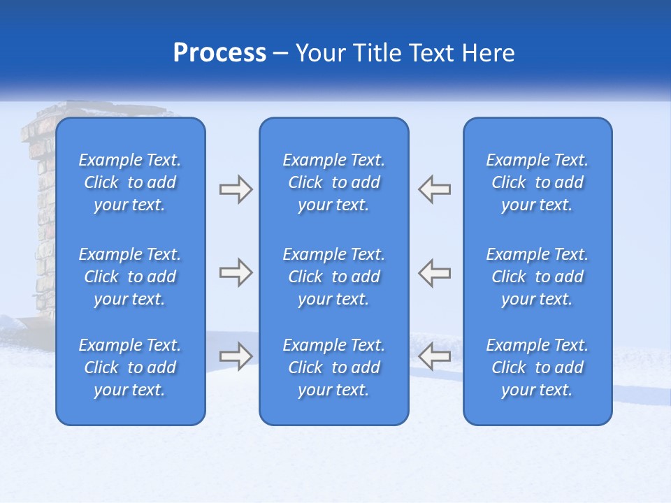 A Brick Chimney In The Snow With A Blue Sky In The Background PowerPoint Template