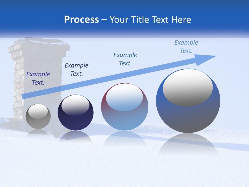 A Brick Chimney In The Snow With A Blue Sky In The Background PowerPoint Template