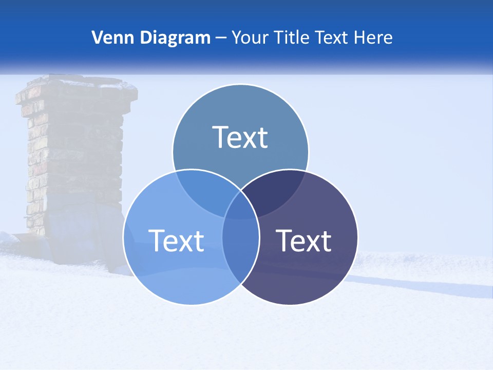 A Brick Chimney In The Snow With A Blue Sky In The Background PowerPoint Template