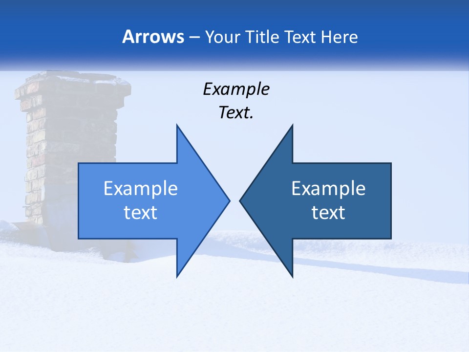 A Brick Chimney In The Snow With A Blue Sky In The Background PowerPoint Template