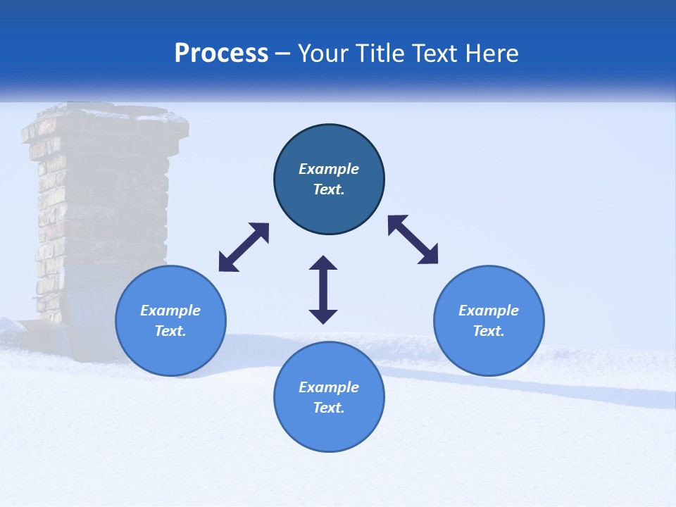 A Brick Chimney In The Snow With A Blue Sky In The Background PowerPoint Template