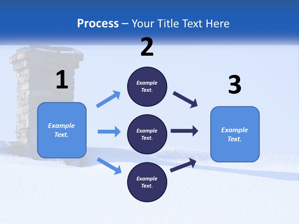 A Brick Chimney In The Snow With A Blue Sky In The Background PowerPoint Template