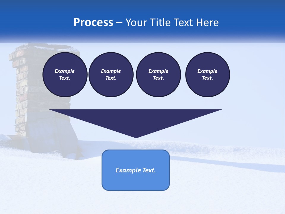 A Brick Chimney In The Snow With A Blue Sky In The Background PowerPoint Template