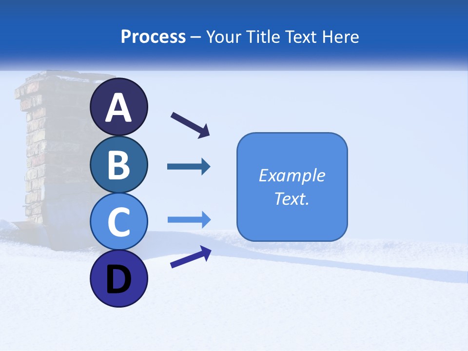 A Brick Chimney In The Snow With A Blue Sky In The Background PowerPoint Template