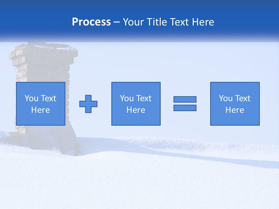 A Brick Chimney In The Snow With A Blue Sky In The Background PowerPoint Template