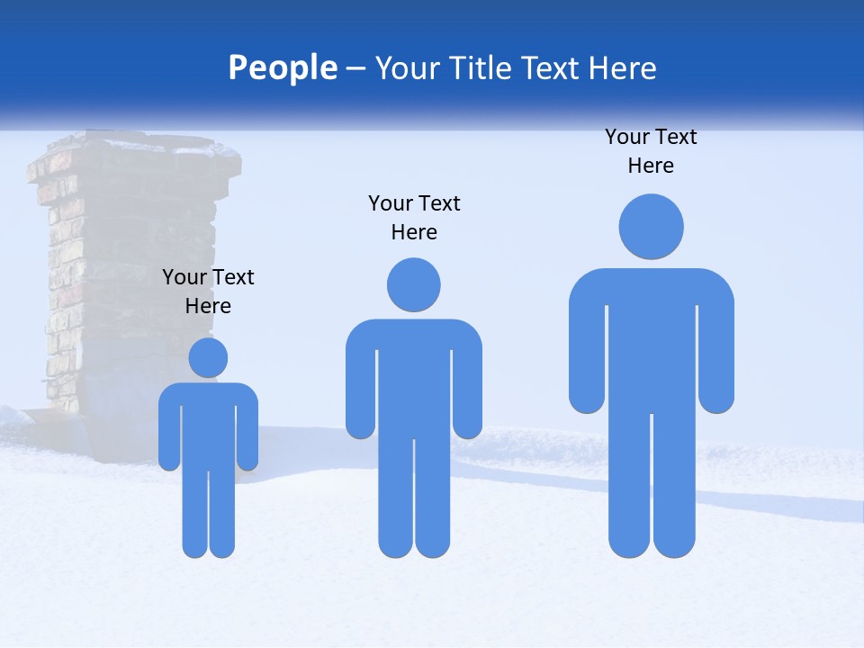 A Brick Chimney In The Snow With A Blue Sky In The Background PowerPoint Template