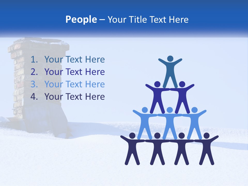 A Brick Chimney In The Snow With A Blue Sky In The Background PowerPoint Template