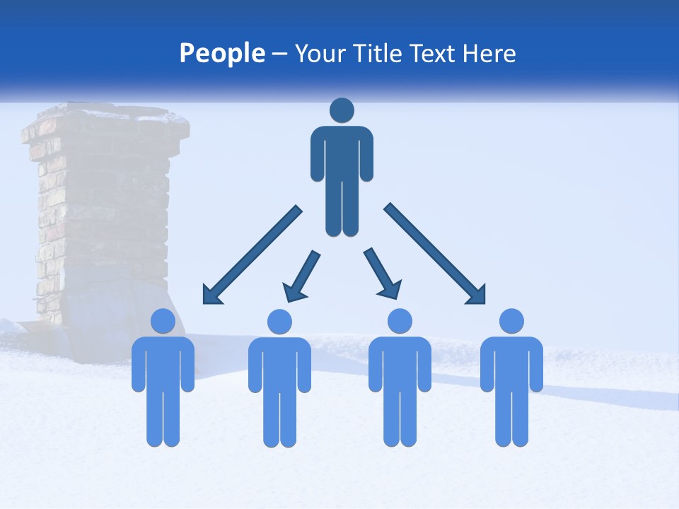 A Brick Chimney In The Snow With A Blue Sky In The Background PowerPoint Template