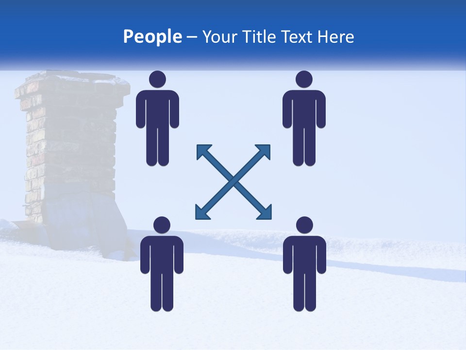 A Brick Chimney In The Snow With A Blue Sky In The Background PowerPoint Template