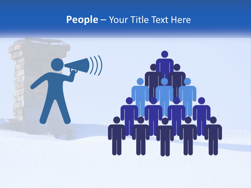 A Brick Chimney In The Snow With A Blue Sky In The Background PowerPoint Template