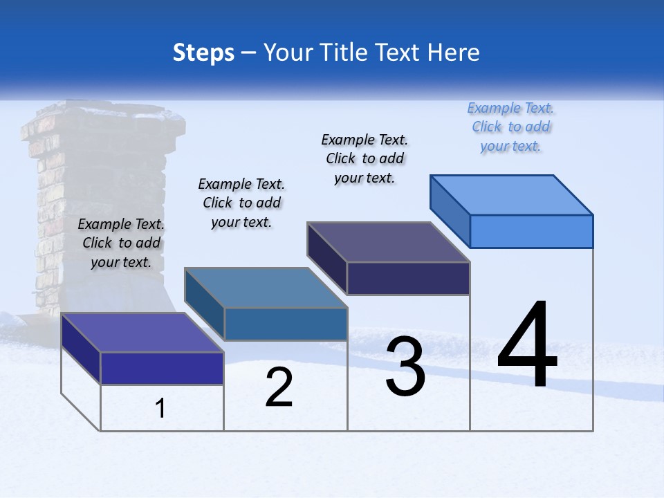 A Brick Chimney In The Snow With A Blue Sky In The Background PowerPoint Template