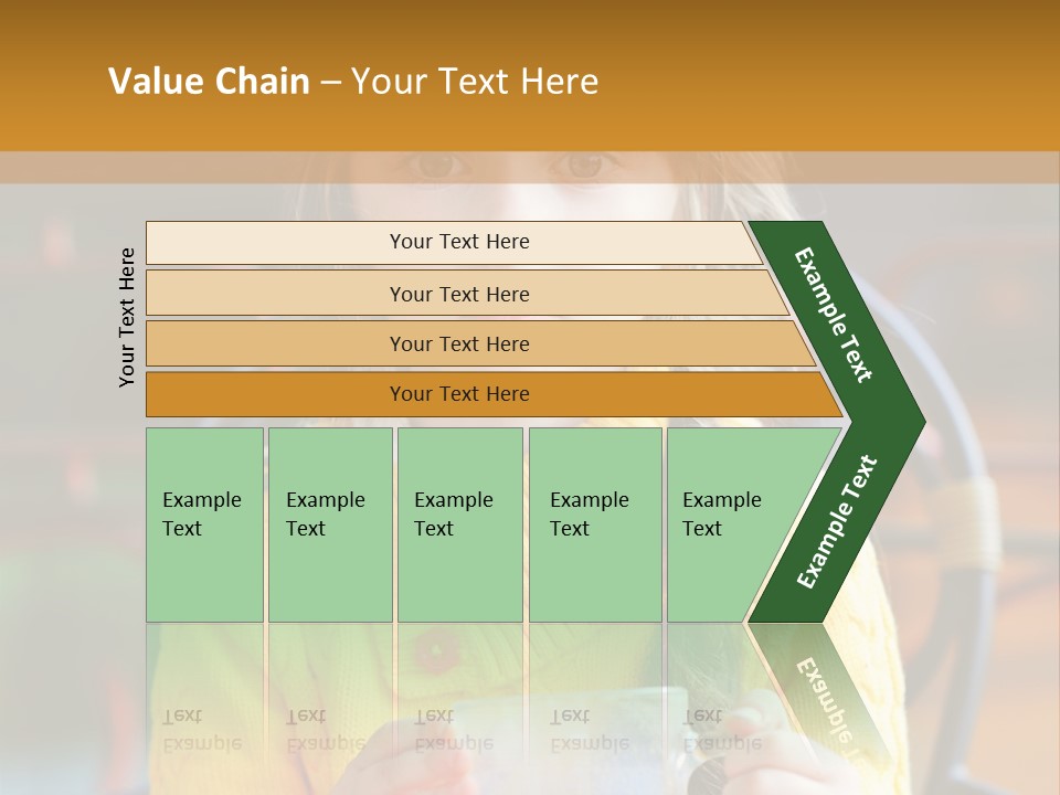 A Little Girl Sitting On A Bench Holding A Cup Of Coffee PowerPoint Template