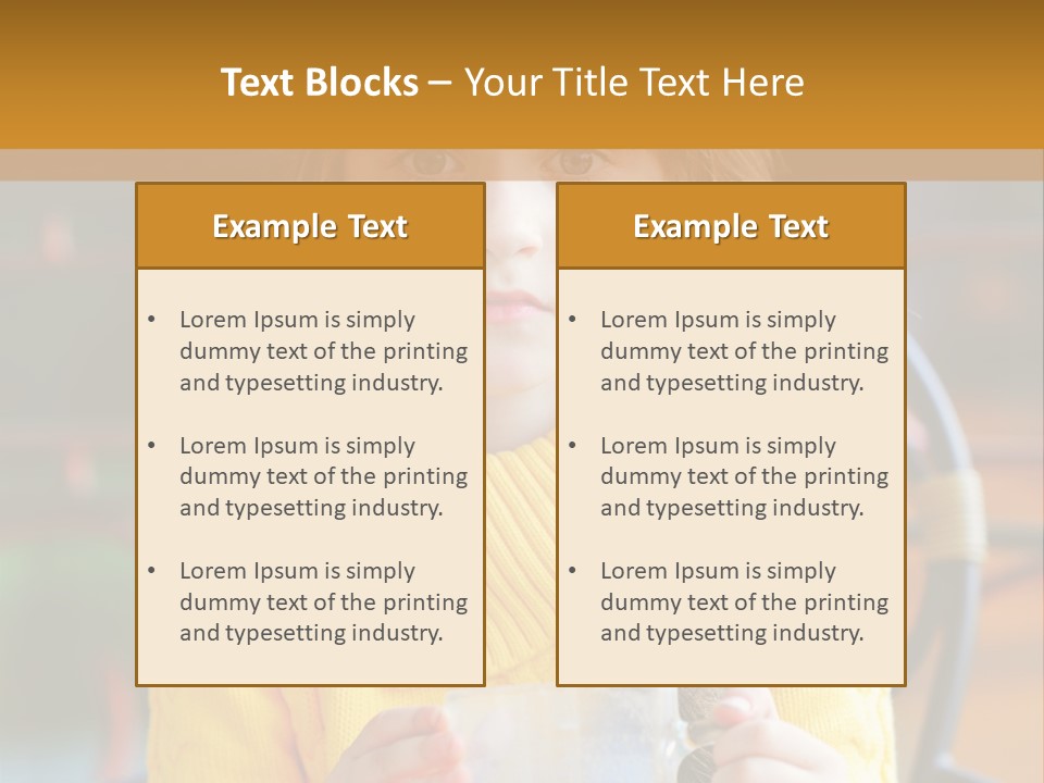 A Little Girl Sitting On A Bench Holding A Cup Of Coffee PowerPoint Template