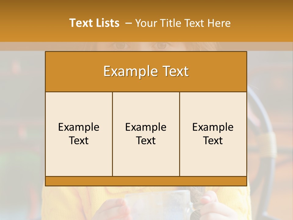 A Little Girl Sitting On A Bench Holding A Cup Of Coffee PowerPoint Template