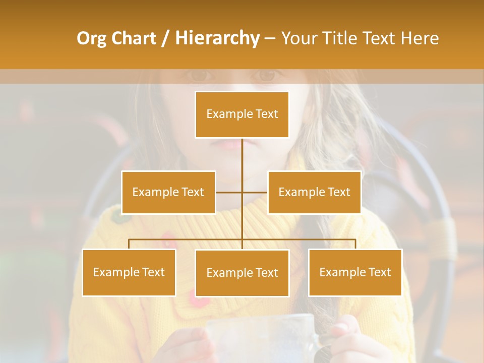 A Little Girl Sitting On A Bench Holding A Cup Of Coffee PowerPoint Template