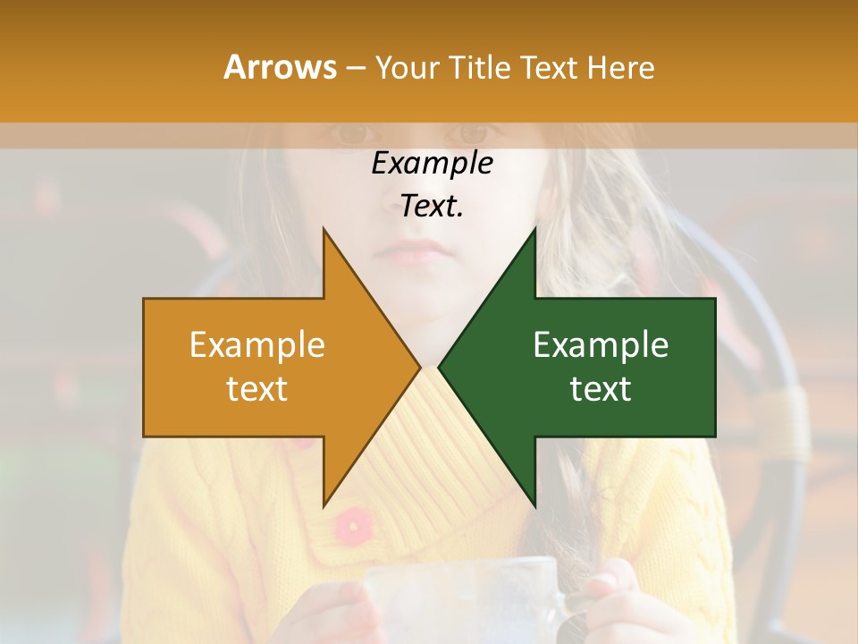 A Little Girl Sitting On A Bench Holding A Cup Of Coffee PowerPoint Template